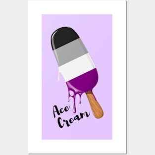 Asexual Shirt Ace Cream Asexual Ace Flag Ally Asexual Pride Posters and Art